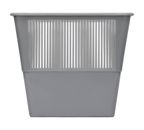 Корзина для мусора СТАММ 12 литров, прямоугольная, серая