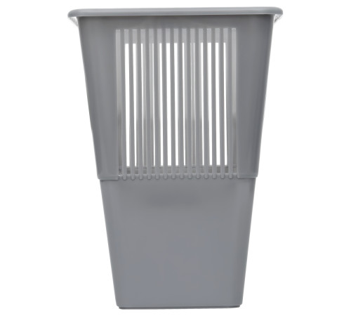Корзина для мусора СТАММ 12 литров, прямоугольная, серая