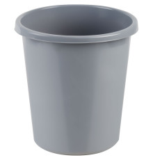 Корзина для мусора СТАММ 9 литров, цельная, серая