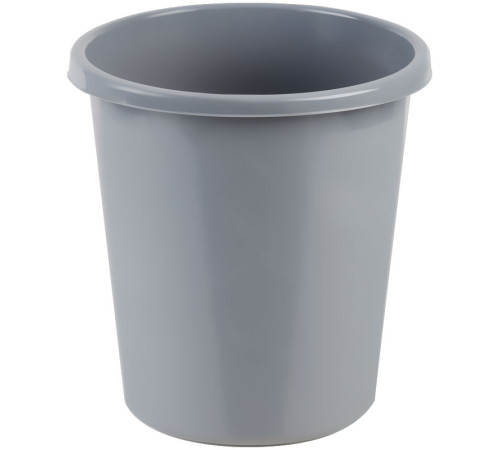 Корзина для мусора СТАММ 9 литров, цельная, серая