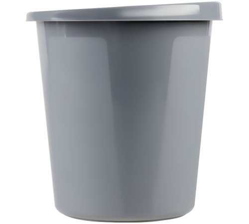 Корзина для мусора СТАММ 9 литров, цельная, серая