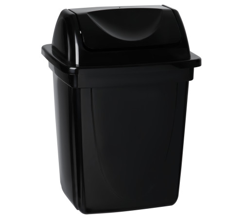 Корзина с вращающейся крышкой СТАММ 12 л., черная