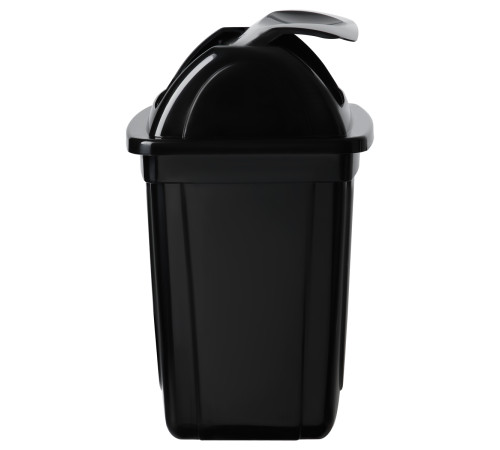 Корзина с вращающейся крышкой СТАММ 12 л., черная