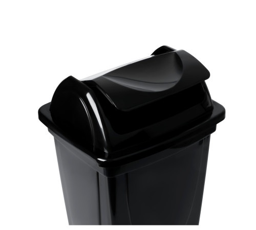 Корзина с вращающейся крышкой СТАММ 12 л., черная