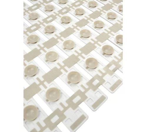 Коврик противоскользящий с присосками "ИДЕАЛ" 38х69 см, бежевый