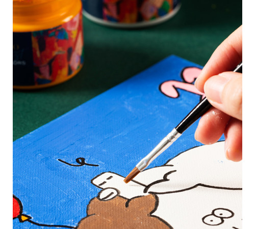 Краска акриловая DELI художественная, глянцевая, 100 мл., фталоцианиновый синий, банка