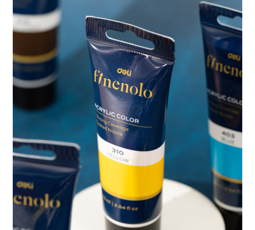 Краска акриловая DELI художественная, глянцевая, 75 мл., жженая умбра, туба