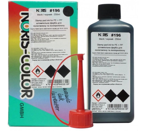 Краска штемпельная NORIS 196 , 250 мл, черная