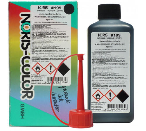 Краска штемпельная NORIS, 199 DS, 250 мл, черная