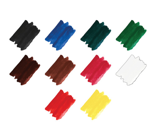 Краски акварельные медовые Гамма "Юный художник", без кисти, 10 цветов