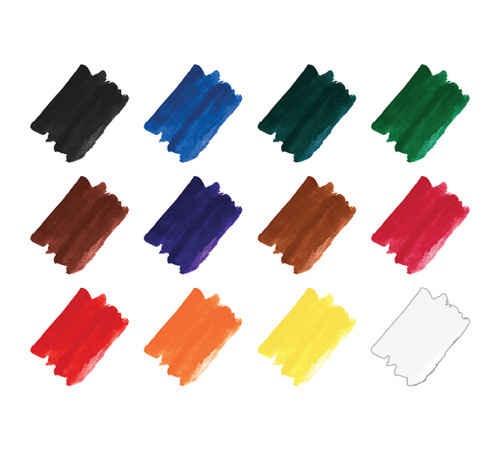 Краски акварельные медовые Гамма "Юный художник", без кисти, 12 цветов