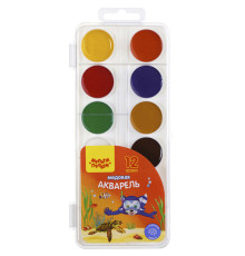 Краски акварельные медовые Мульти-Пульти "Енот в Красном море", без кисти, 12 цветов