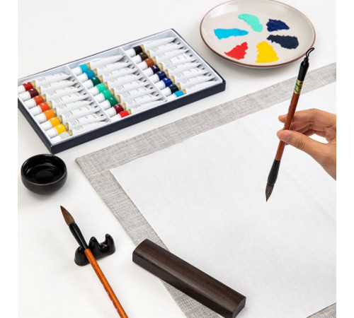 Краски пигментные DELI "Nuevo" для живописи, 24 цвета по 12 мл., картон