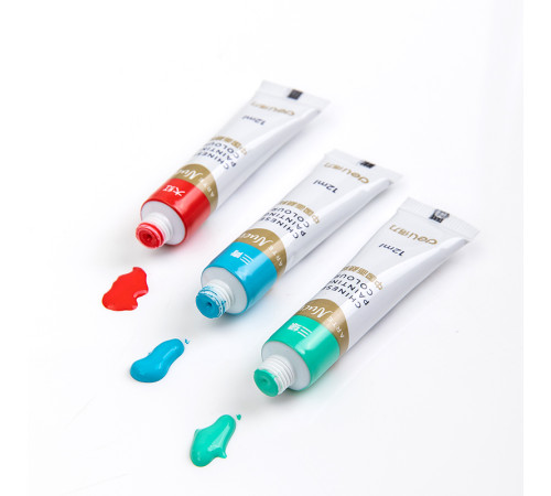 Краски пигментные DELI "Nuevo" для живописи, 24 цвета по 12 мл., картон