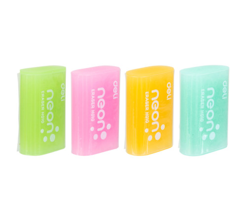 Ластик DELI (39х27х12 мм) неон ассорти