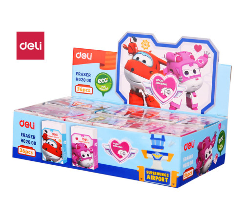 Ластик DELI, белый (45х25х12 мм)