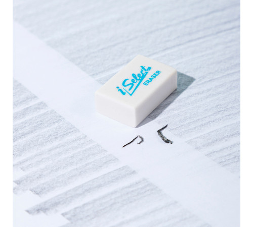 Ластик DELI " i Select", прямоугольный, белый (26х17х9 мм)