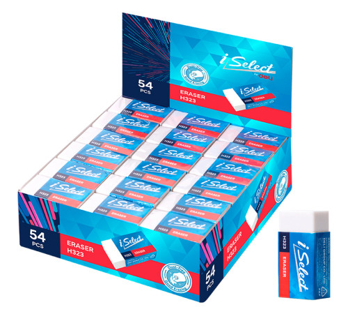 Ластик DELI " i Select", прямоугольный, белый (33х17х10 мм)