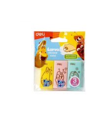 Ластик DELI "Larva", ассорти (40х20х10 мм)