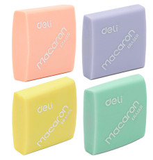 Ластик DELI "Macaron", ассорти (35х35х11 мм)