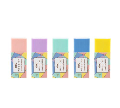 Ластик DELI "Macaron", ассорти (50х20х11 мм)