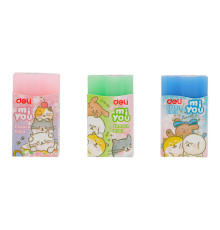 Ластик DELI "MiYou", ассорти (40х22х12 мм)