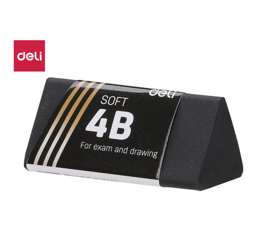 Ластик DELI "Scribe Infinite" (40х19х19 мм) треугольный, черный