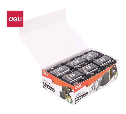 Ластик DELI "Scribe Infinite" (40х19х19 мм) треугольный, черный