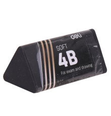 Ластик DELI "Scribe Infinite" (40х19х19 мм) треугольный, черный