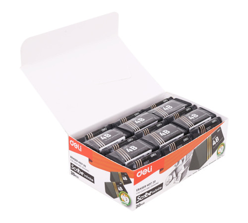 Ластик DELI "Scribe Infinite" (40х19х19 мм) треугольный, черный