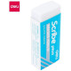 Ластик DELI "Scribe Plus", белый (60х24х12 мм)