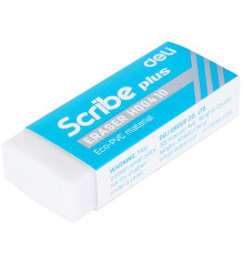 Ластик DELI "Scribe Plus", белый (60х24х12 мм)