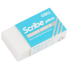 Ластик DELI "Scribe", белый (40х22х12 мм)