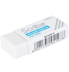Ластик DELI "Scribe", белый (42х17х10 мм)