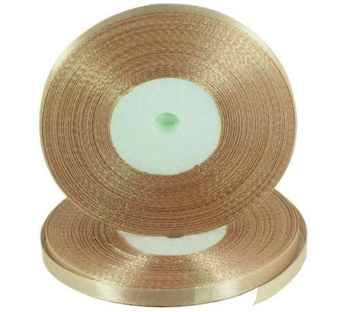 Лента атласная для подшивки документов бежевая, 33 м