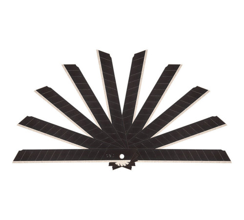 Лезвия запасные DELI для канцелярских ножей, черное, 9 мм (10 шт/упак)