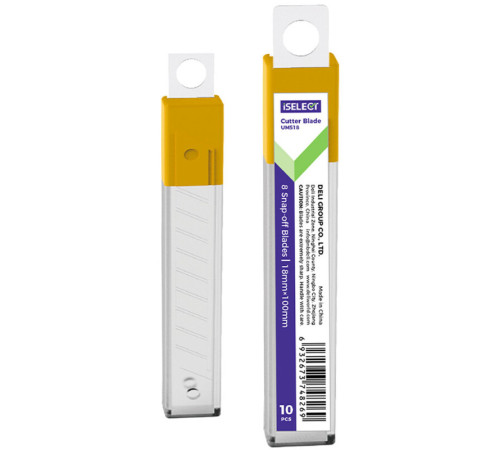 Лезвия запасные DELI "i Select" для канцелярских ножей, 8 мм (10 шт/упак)