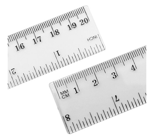 Линейка Basy 20 см, прозрачная