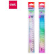 Линейка DELI 20 см, ассорти