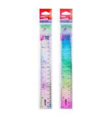 Линейка DELI 20 см, ассорти