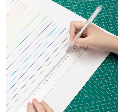 Линейка DELI, 40 см, прозрачная