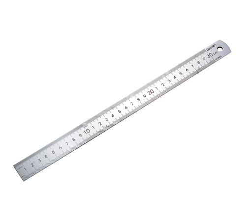 Линейка металлическая DELI, 30 см