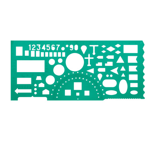 Линейка офицерская СТАММ, пластиковая, гибкая, зеленая
