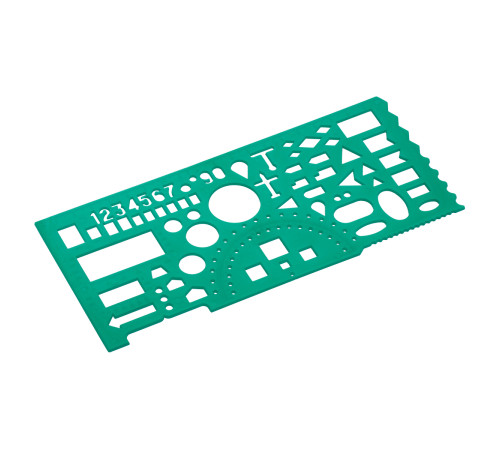 Линейка офицерская СТАММ, пластиковая, гибкая, зеленая