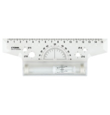 Линейка-рейсшина СТАММ 15 см, пластиковый ролик, европодвес