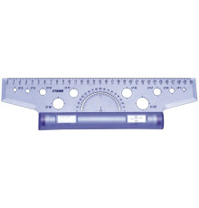 Линейка-рейсшина СТАММ 30 см, пластиковый ролик