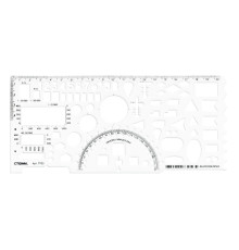 Линейка СТАММ офицерская, гибкая бесцветная, печатная шкала