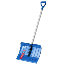 Лопата снеговая ЗУБР АНГАРА из морозостойкого поликарбоната, легкий черенок из алюминия, V-ручка 