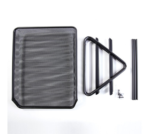 Лоток горизонтальный DELI на 2 отделения, металлический черный