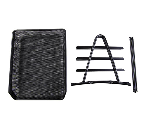 Лоток горизонтальный DELI на 3 отделения, металлический черный